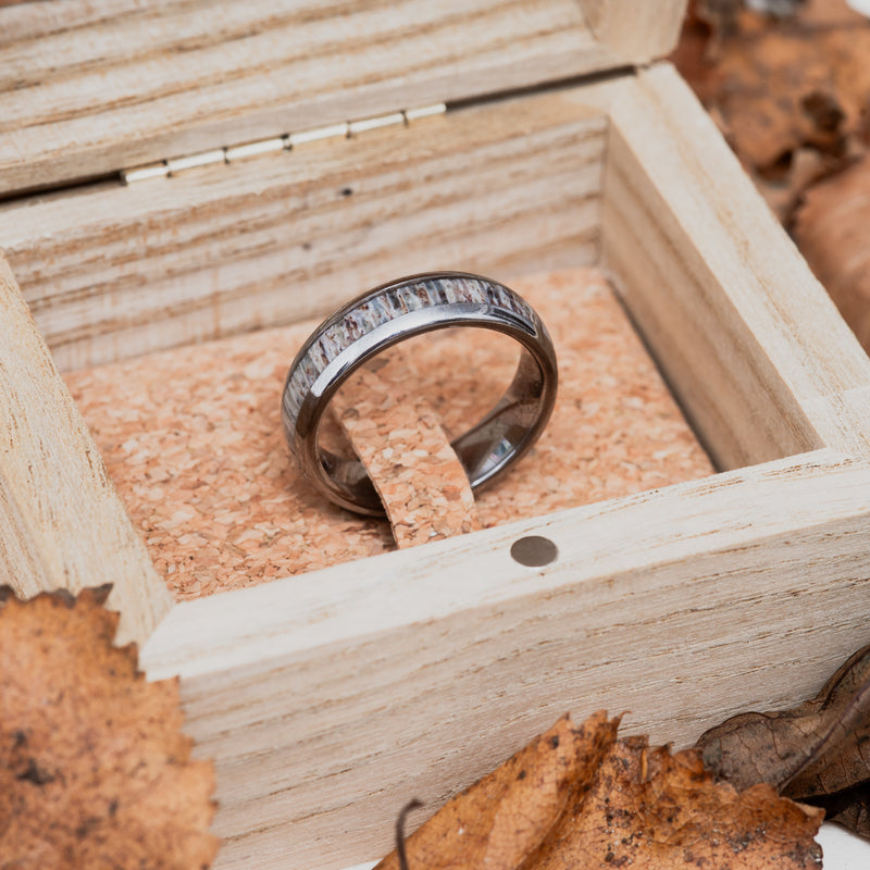 BUCK | 6mm Deer Antler Tungsten Ring