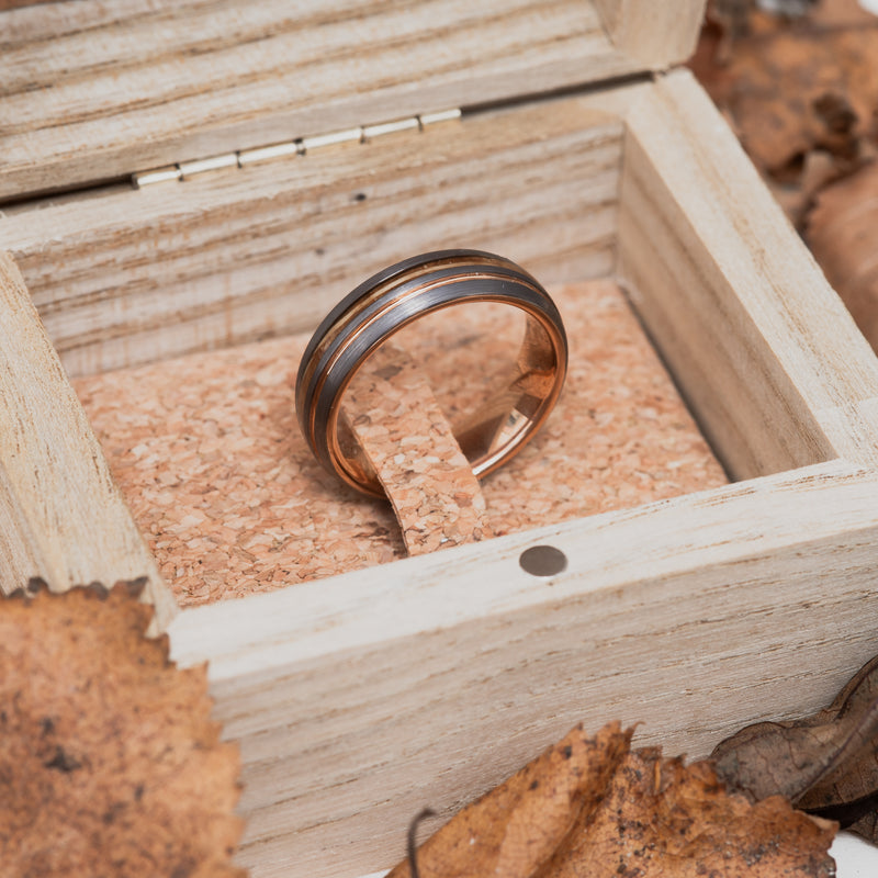 JACK | 6mm Whiskey Wood Tungsten Ring