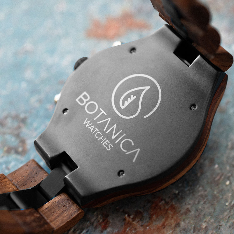 EUROPA | Zebrawood Watch & Black Dial |