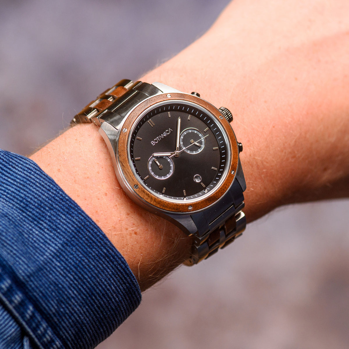 KILSBY | Walnut wood Watch & Black Dial
