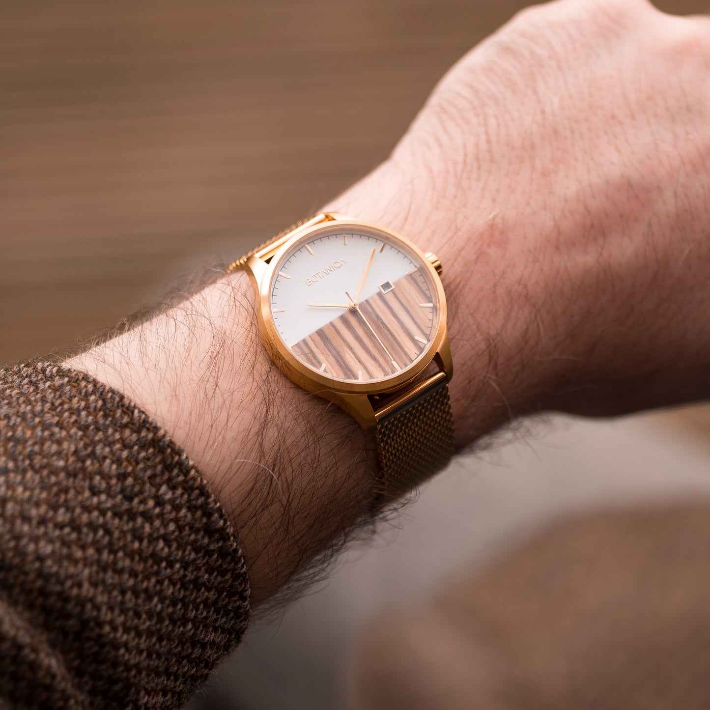 ODYSSEY | Steel Case Watch & Zebrawood Dial
