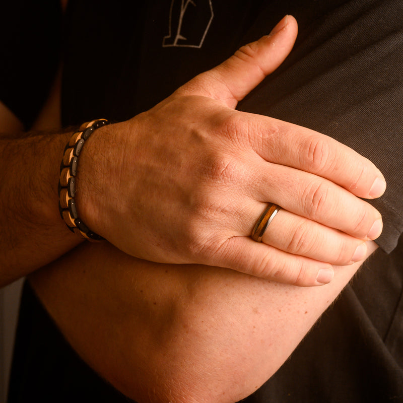 BOSTON | 6MM Whiskey Wood Tungsten Ring
