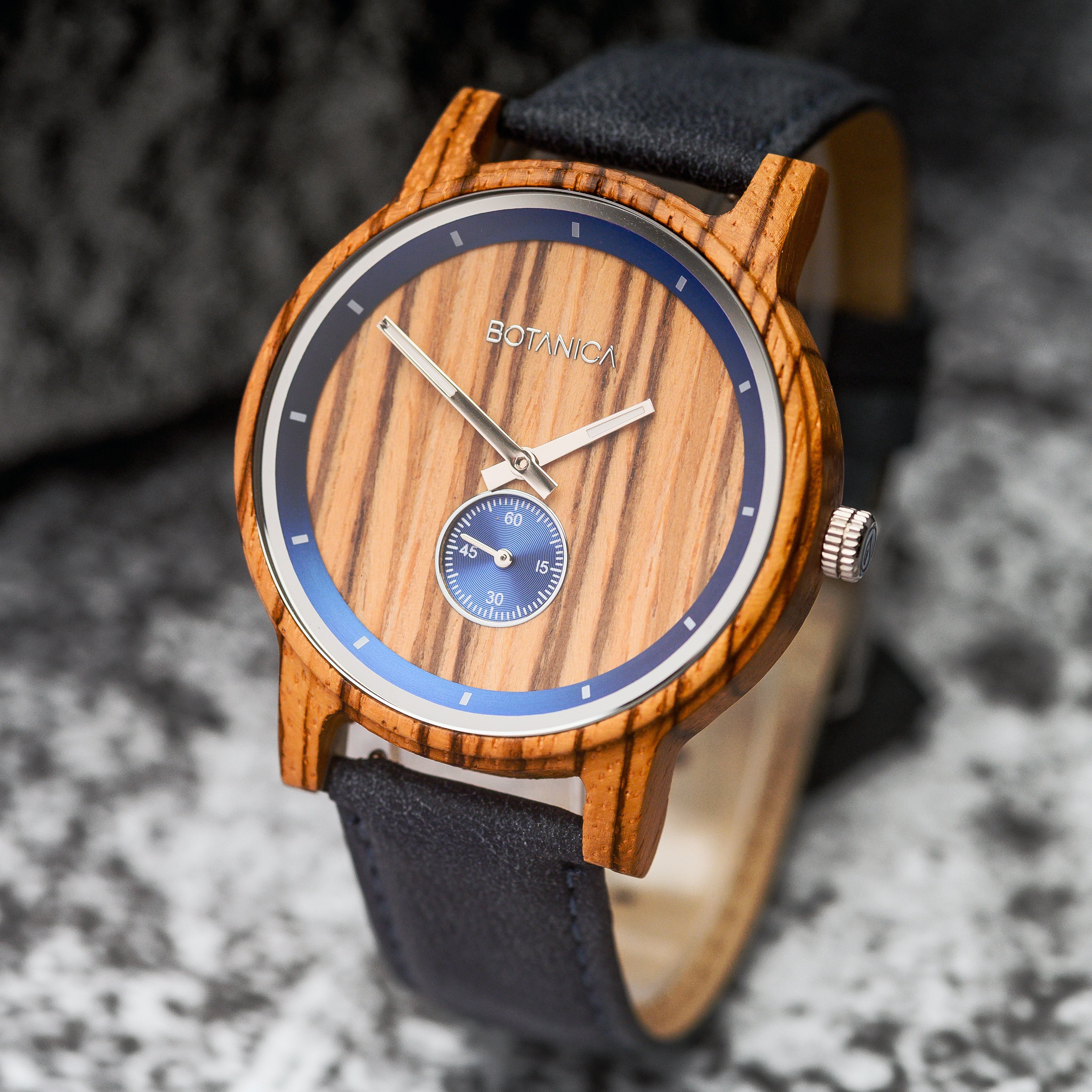 Holzkern Watches Holzkern Salvador Mens Zebrano Wooden Watch With