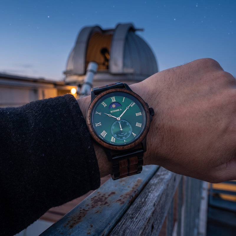 ECLIPTIC | Walnut Wood Watch & Green Dial