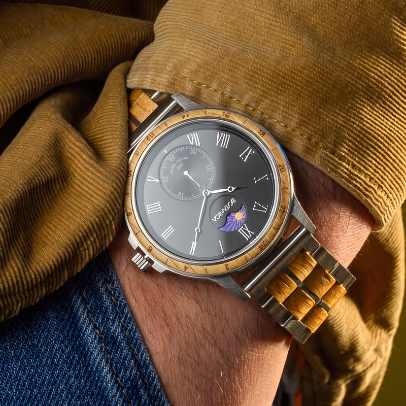 DAYMARK | Whiskey Wood Watch & Black Dial