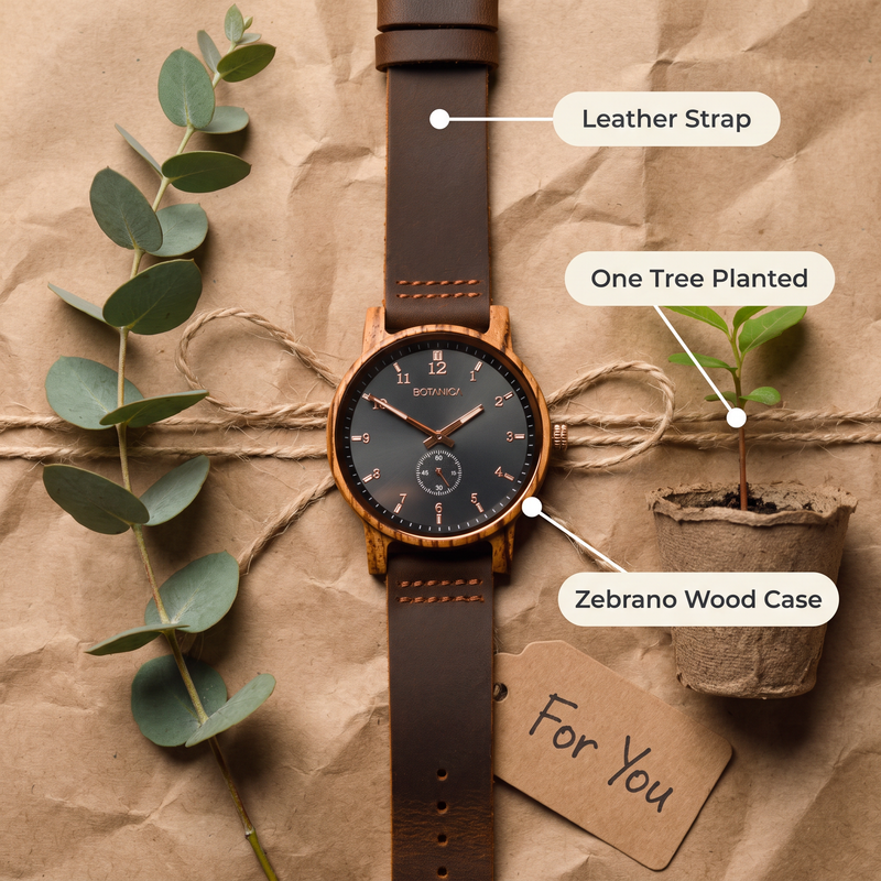WINSTON | Zebrawood Watch & Black Dial