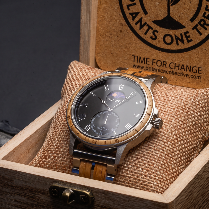 DAYMARK | Whiskey Wood Watch & Black Dial