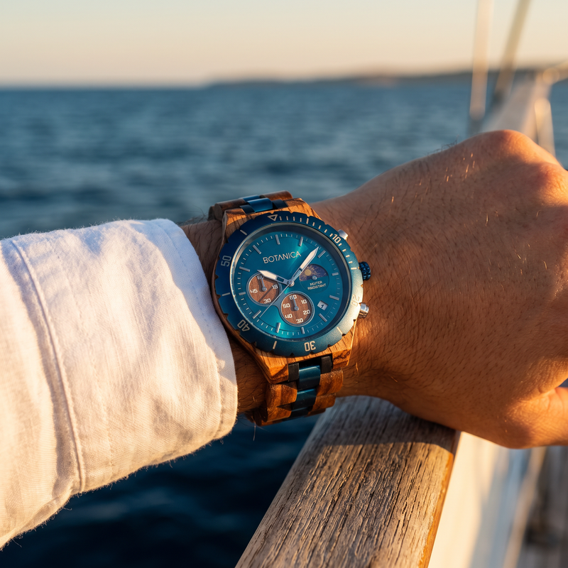 PROMETHEUS | Zebrawood & Blue Dial