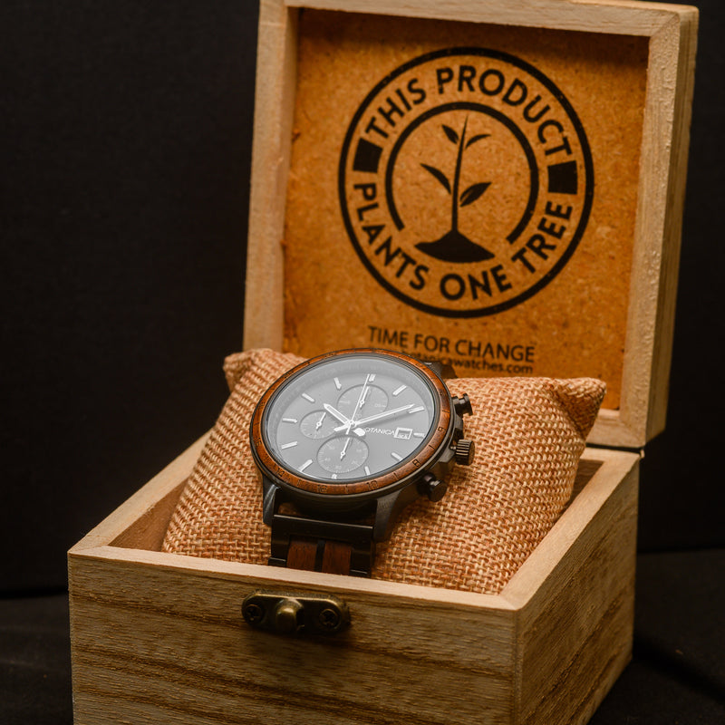 FIBONACCI | Walnut Watch & Black Dial