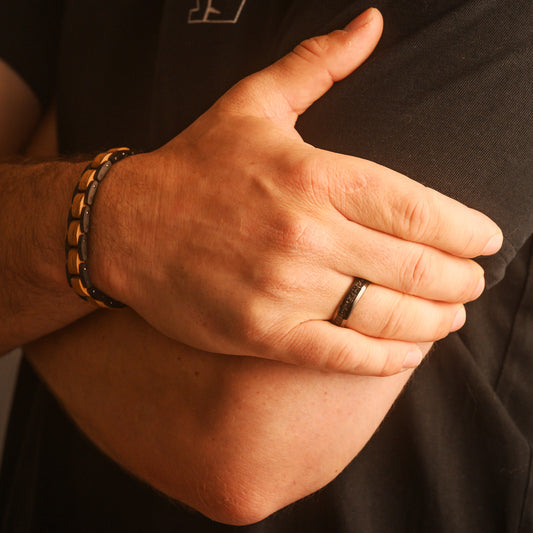Meteorite Stone Tungsten Ring | PERCY 6mm