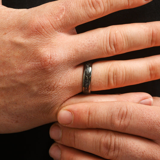 Meteorite Stone Tungsten Ring | PERCY 6mm