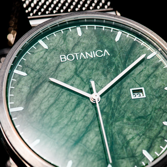 Steel Case Watch & Malachite Stone Dial | Serenity