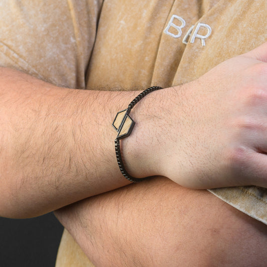 Whiskey Wood & Steel Bracelet | DRIFT