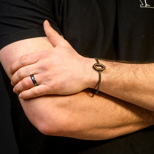 Whiskey Wood & Steel Bracelet | RIDGE