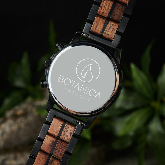 Walnut Wood Watch with Green Dial |TURING