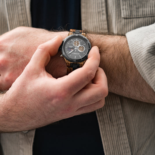 Zebrawood Watch Black Dial | EUROPA