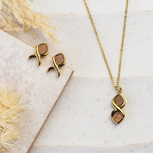 Walnut & Gold Necklace | FERN