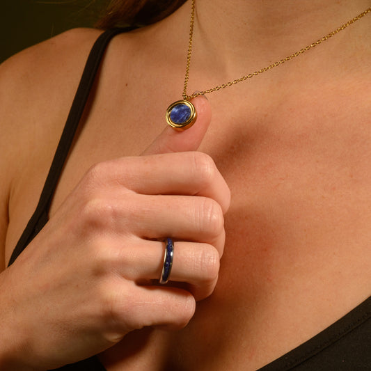 Lapis Stone & Gold Necklace | LUNA