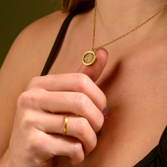 Walnut & Gold Necklace | MARA