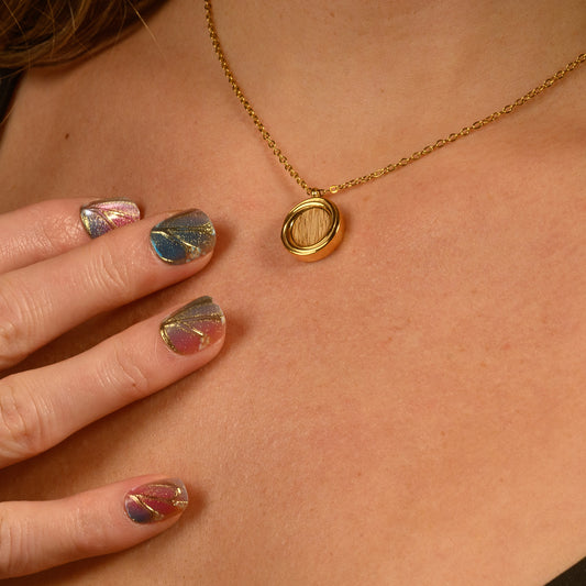Walnut & Gold Necklace | MARA