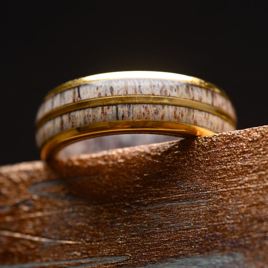 Deer Antler Tungsten Ring | ROSCOE 8mm