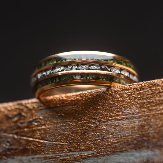 Moss Agate Tungsten Ring | THORIN 8mm