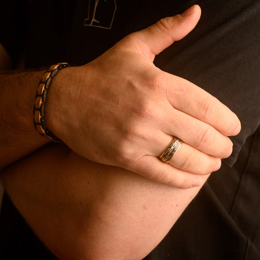 Moss Agate Tungsten Ring | THORIN 8mm