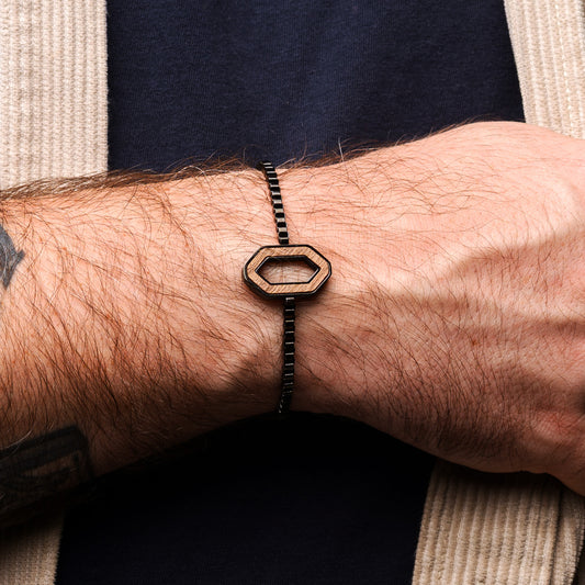 Whiskey Wood & Steel Bracelet | RIDGE