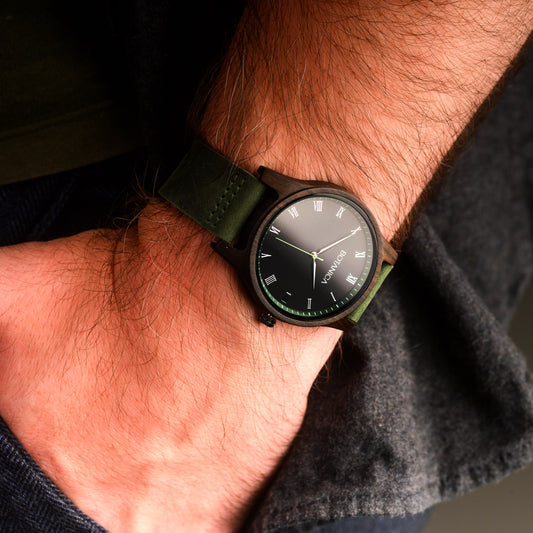 Sandalwood Watch & Black Dial | CLAUDIUS