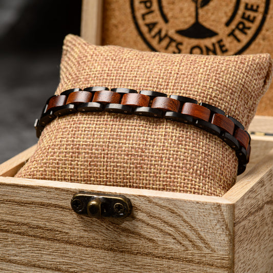 Rosewood & Steel Bracelet | WILFRED