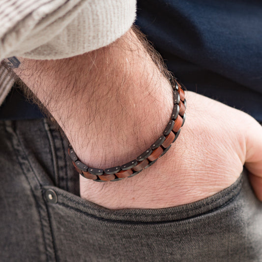 Rosewood & Steel Bracelet | WILFRED