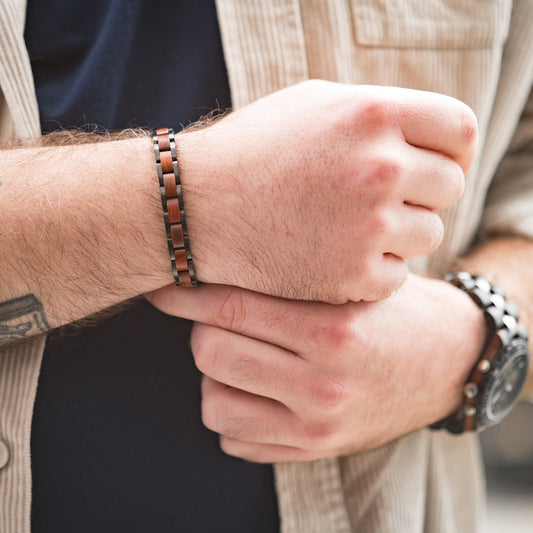 Rosewood & Steel Bracelet | WILFRED