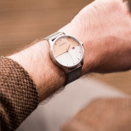 Steel Case Watch & Maple Dial | WANDERLUST