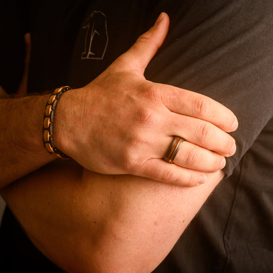 Whiskey Wood Tungsten Ring | WALKER 8mm