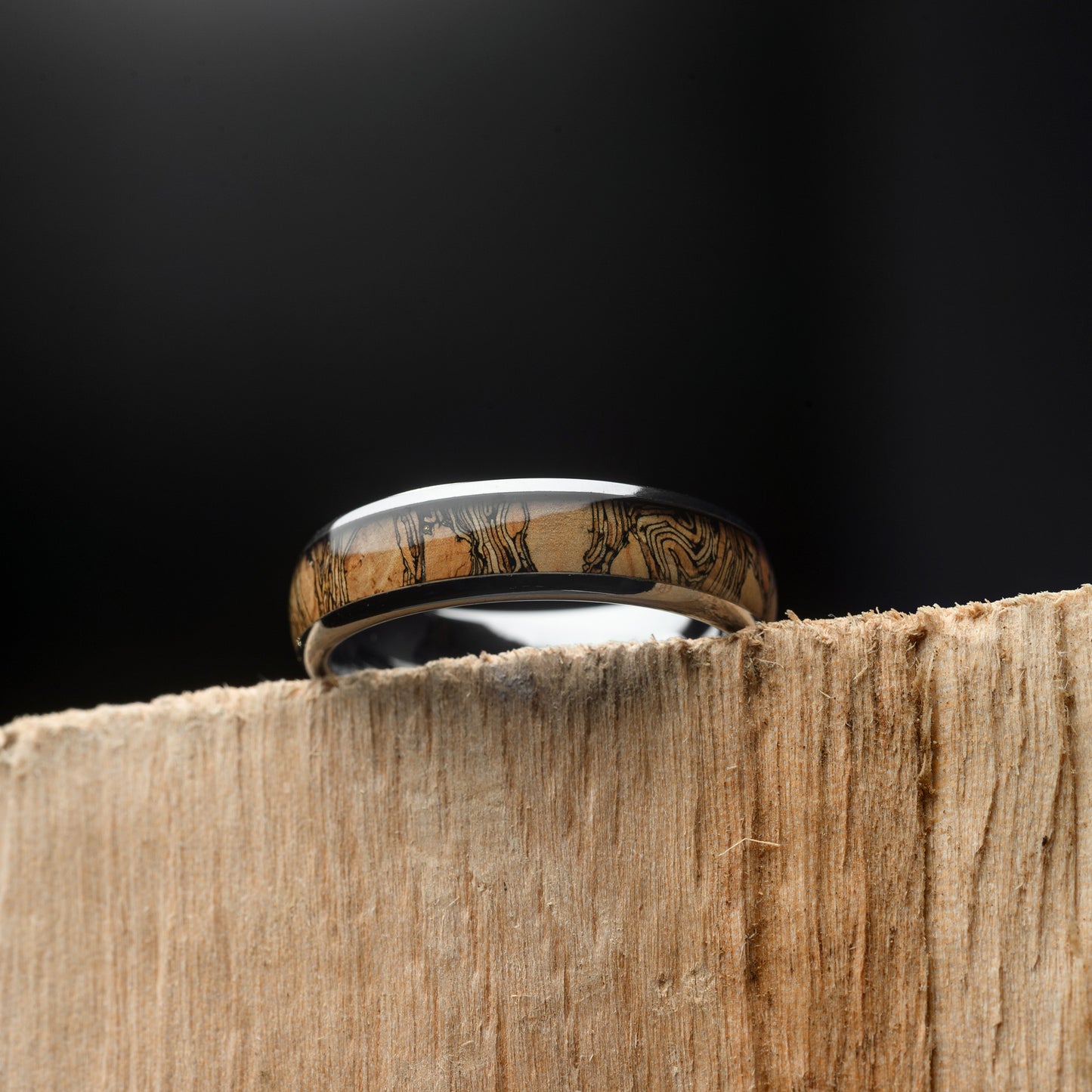 Tungsten Ring for Men Whiskey Wood and Cork Wedding Band for him | Jameson