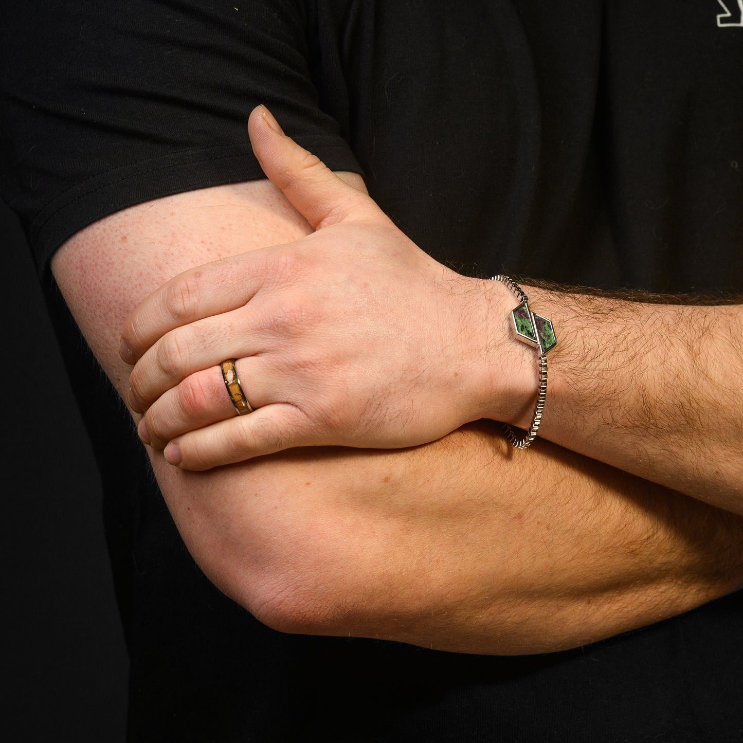 Tungsten Ring for Men Whiskey Wood and Cork Wedding Band for him | Jameson