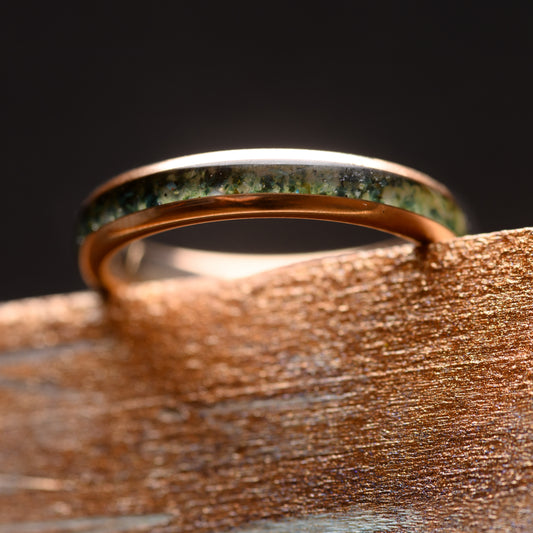 Moss Agate Tungsten Ring | DORI 4mm