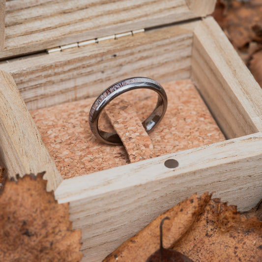 Deer Antler Tungsten Ring | FAWN 4mm