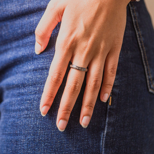 Deer Antler Tungsten Ring | FAWN 4mm