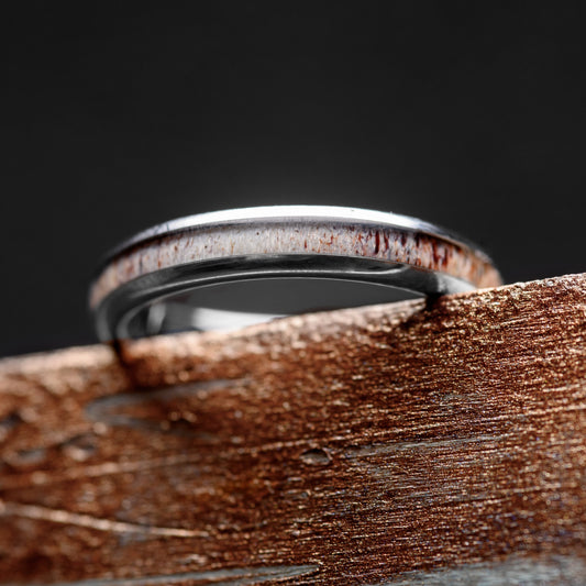 Deer Antler Tungsten Ring | FAWN 4mm