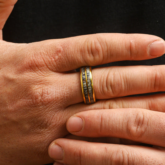 Deer Antler Tungsten Ring | ROSCOE 8mm